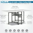 thumbnail image 6 of Sew Ready Mobile Fabric Cutting Table with Storage 30" H in Charcoal/White, 6 of 14