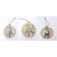thumbnail image 1 of Round Plat En Bois Blanc Accent Métal (Asstd) - Set of 6, 1 of 1