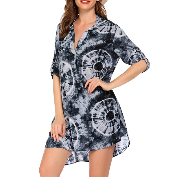 Giftesty Swimsuits for Women Clearance,Women's Swimsuit Beach Cover Up Shirt Bikini Beachwear