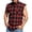 Red, variant on QSAWXQZ Men's Plaid Tank with Pocket Sleeveless Lapel Collar Button Down Vest Shirts for Summer White 3XL