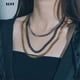 thumbnail image 4 of Collar grande de moda para mujer, gargantilla con cierre grueso Chapado en plata, Color dorado, cadena, collares, regalos de joyería de fiesta 2021, 4 of 4