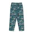 thumbnail image 5 of Naloa Modern Excavator Print Women’s Ultra-Soft Comfy Pajama Lounge Pants with Pockets & Drawstring, 5 of 8
