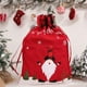 thumbnail image 4 of Yuarrent Saco con cordón de Navidad, bolsa de regalo de encaje, tamaño grande, regalo para niños, fiesta, boda, arreglo de Navidad, suministros de Kits de decoración para fiestas Rojo Yuarrent HA069915-02, 4 of 6