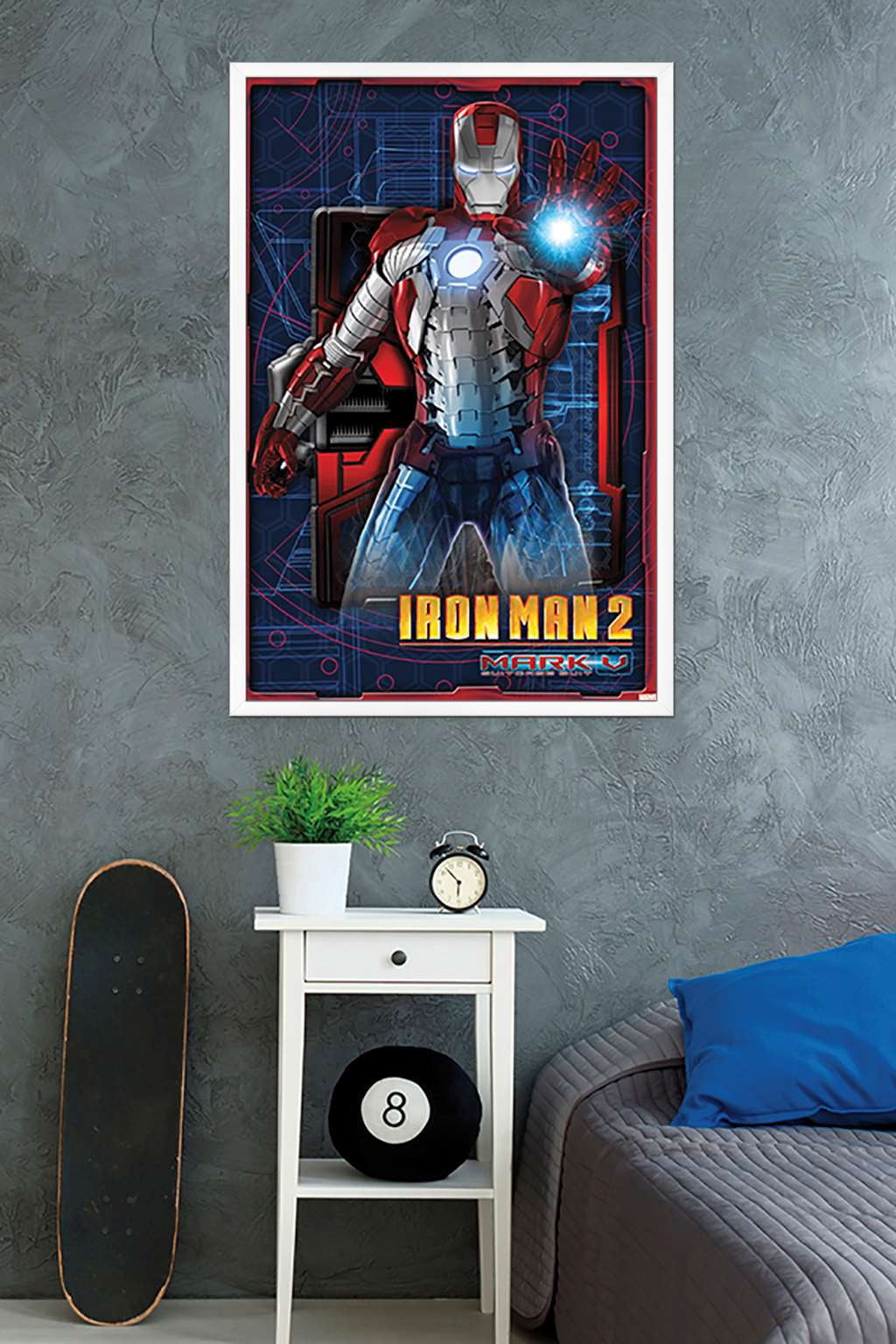 Marvel Cinematic Universe - Iron Man 2 - Briefcase Armor Wall Poster, 22.375" x 34", Framed