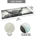 thumbnail image 3 of Highland Cow Kitchen Mat Soft and Absorbent Bath Mats for Bathroom Non Slip Quick Dry Shaggy Bath Carpet Machine Wash for Kitchen Bathroom Shower 39x20 in Home Decor, 3 of 7
