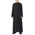 thumbnail image 2 of Mercatoo 𝐌uslim Thobe for Boys Long Sleeve 𝐈slamic Arabic Kaftan Button Robe Middle Eas𝐭 Prayer Dress Kids Ramadan Eid Outift, 2 of 9