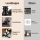thumbnail image 2 of Juego de 3 pilares de madera rústica Luxe Designs de portavelas, 2 of 7