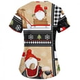 thumbnail image 5 of Wirziis Christmas Costumes for Women Nursing Scrub Tops Christmas Printed Working Uniform Short Sleeve V-Neck Workwear Blouse T-shirt with Pockets, 5 of 5