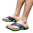 thumbnail image 4 of Mens Slippers,Men Summer Flip Flop Sandals Arch Support Beach Footwear for Casual Outdoor,Slippers for Men,Green,11, 4 of 8