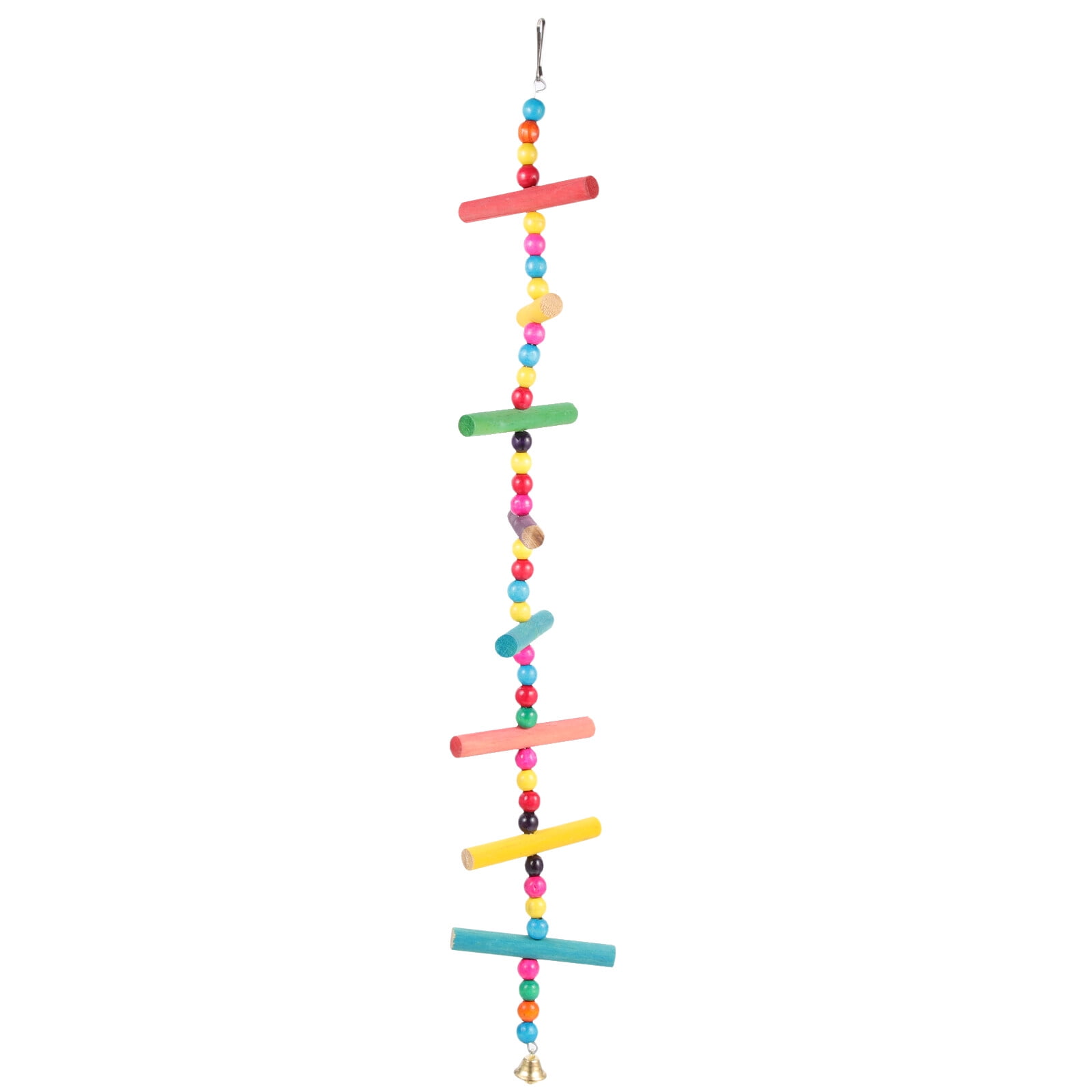LULULION Durable Wooden Bird Ladder, Multi-Color, Safe, Ideal for Pet Birds, Easy Setup