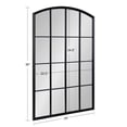 thumbnail image 6 of Kate and Laurel Forsyth Farmhouse Arched Windowpane Wall Mirror, 24 x 36, Black, Decorative Traditional Window Mirror with 16 Individual Panes for Stylish Home Decor, 6 of 8