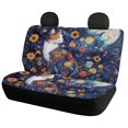 thumbnail image 5 of Chririnla Car Seat Covers for Interior Automotive, Cat and Daisy Pattern Design 2pcs Car Rear Seat Covers Non-Slip Comfortable, 5 of 7