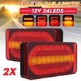 thumbnail image 3 of 2pcs 12V Car Truck Tail Light Taillight Rear Brake Light Signal Lamp Indicator for Camper Trailer Lorry Bus Caravans, 3 of 6