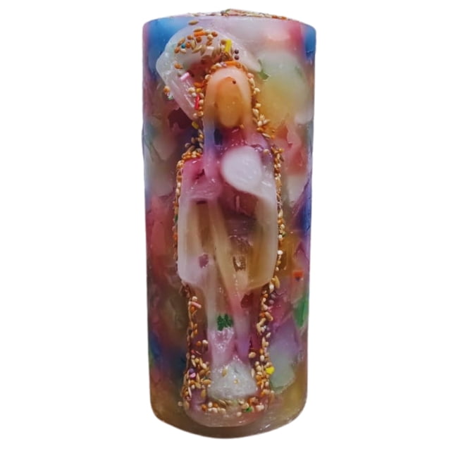 Velon con incrusacion de la santa muerte