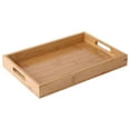 thumbnail image 2 of Xecvkr Bamboo Serving Tray with Handles for Tea Coffee Breakfast Appetizers Snacks Party Platter Hotel Restaurant Use Natural Wood, 2 of 9