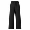 thumbnail image 7 of PNTUTB Women's Activewear Pants Stylish Solid-Color Versatile Pants Casual Stretchy High-Waisted Loose Comfortable Wide-Leg Pants with Pockets, 7 of 7