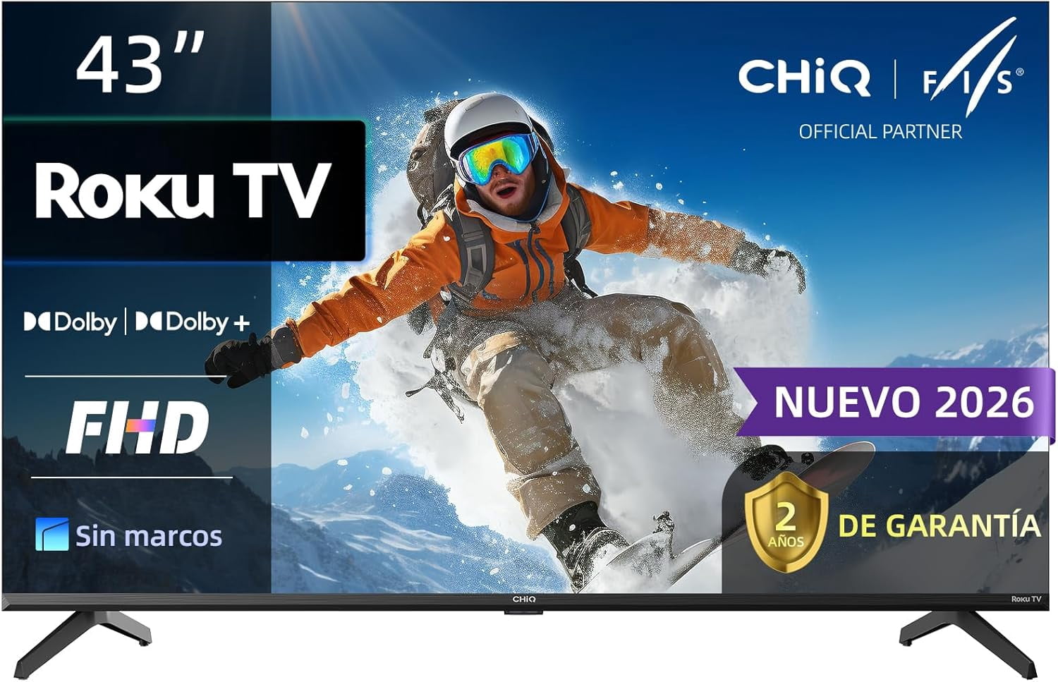 CHiQ TV 43 pulgadas FHD Roku TV LED 43F621FR