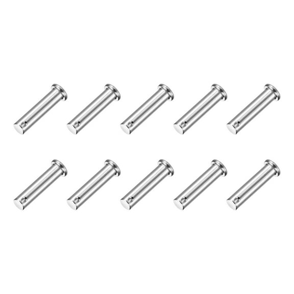 10Pcs M10 x 40mm Single Hole Clevis Pins, 304 Stainless Steel Flat Head Pin