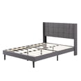 thumbnail image 6 of AENKYO Full Size Upholstered Bed Frame with Tufted Headboard & Slat Support, No Box Spring Needed, Dark Gray, 6 of 8