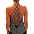 thumbnail image 3 of Tank Tops for Women Racerback Sleeveless Cropped Tank Tops Crewneck Undershirt Tennis Yoga Athletic Running Shirts Stretch Racerback Breathable Tee (Dark Gray,XXL), 3 of 5
