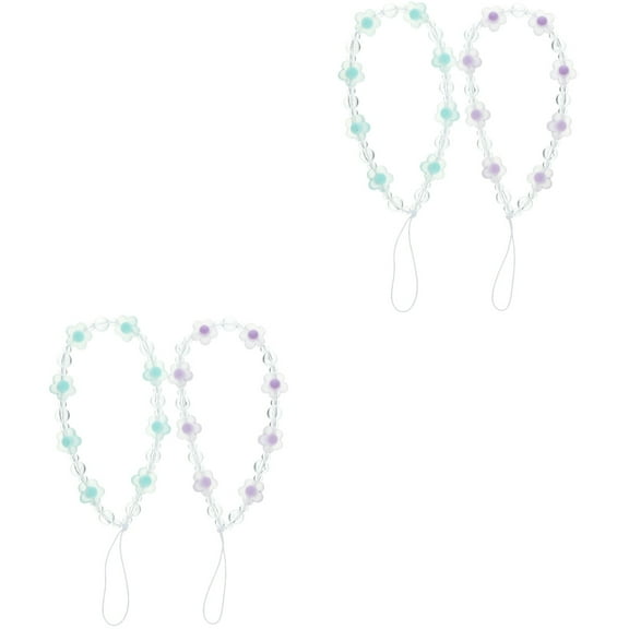 unbranded 4 pcs Phone Lanyards Phone Wrist Hanging Straps Phone Case Wrist Lanyards Flower Phone Straps