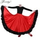 thumbnail image 2 of Falda de paso doble matado española para niñas, disfraz de flamenco, baile latino, actuación en el escenario, falda con dobladillo con volantes y gran vuelo, ropa de baile, 2 of 5