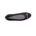 thumbnail image 2 of Womens Stuart Weitzman Quiltlegacy Chain Ballet Flats, Black Leather, 2 of 5