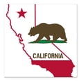 thumbnail image 1 of CafePress - CALI STATE W BEAR Square Car Magnet 3 X 3 - Square Car Magnet 3" x 3", 1 of 1
