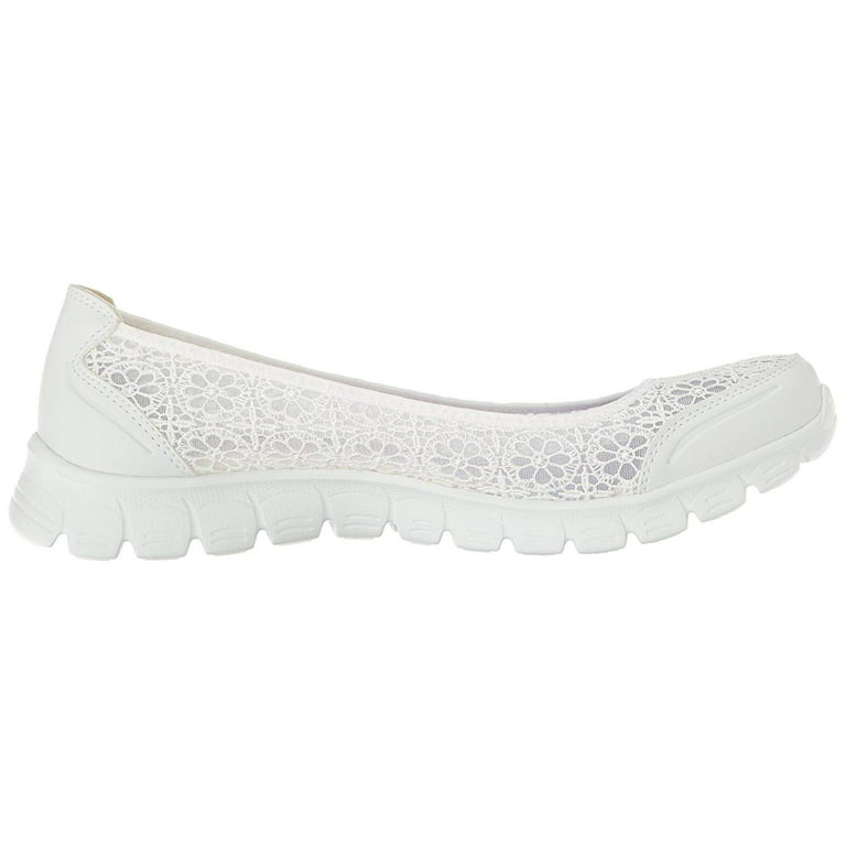 Skechers Ez Flex 3.0 Majesty Fashion Sneaker,White,6 M US - Walmart.com