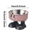 thumbnail image 2 of Bol de Nourriture Surélevé Station d'Alimentation en Acier Inoxydable, et Bol de Nourriture pour Chat une Assiette Surélevée en Acier Inoxydable pour Réduire la Pression sur le Cou pour Petits Chiens Accessoires Batterie pour la Pluie des Chiens, 2 of 3