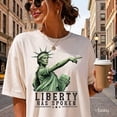 thumbnail image 3 of Sophie Cunningham "Liberty Has Spoken" Pointing Shirt - Viral Basketball Point God Tee with Lady Liberty, 3 of 5