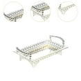 thumbnail image 6 of WeiLaiKeQi Serving Tray Vanity Tray Elegant Serving Platter for Kitchen Bathroom Office Silver, 6 of 9