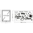 thumbnail image 2 of Coffee Theme PVC Wall Sticker This House Runs ON Love Coffee and Jesus Word Vinyl Wall Art Wall Decal Sticker for Cafe Coffee Bar Wall Door Decor, 2 of 9