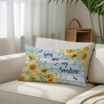 thumbnail image 6 of Summer Sunflower Throw Pillow Cover 20 x 36 Inch Decorative Pillow Cover Vintage Floral Botanical Bee Blue Wooden Lumbar Pillowcase Seasonal Rectangle Cushion Case for Couch Sofa Bed Living Room, 6 of 9