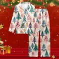 thumbnail image 2 of Christmas Pajamas Women's Christmas Printed Pajama Set Festive Long Pants & Top Combo, 2 of 5