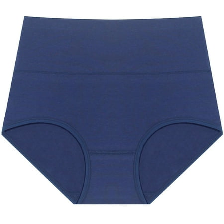 New Release  Women s High Waist Plus Size Underwear  Comfortable Seamless  Breathable Cotton  Supportive  Everyday Casual  Leak-Proof  Elastic Waistband  Plus Size Pants for Women | Dark Blue M