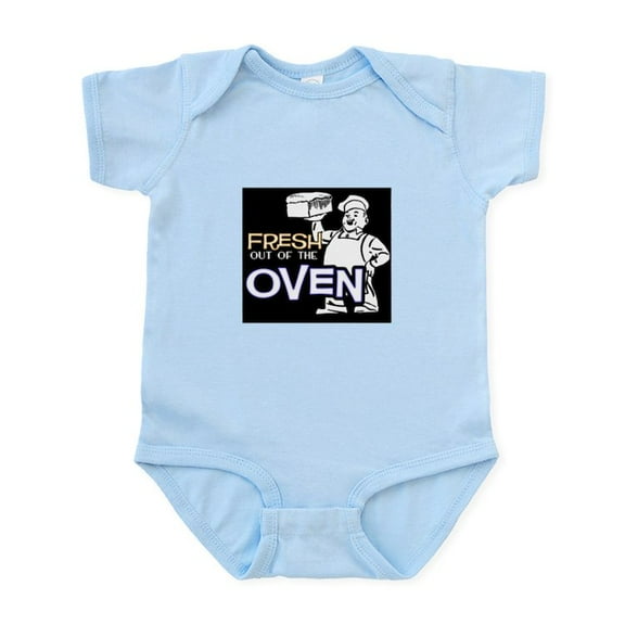 CafePress - FRESH OUT OF THE OVEN Infant Bodysuit - Baby Light Bodysuit, Size Newborn - 24 Months