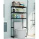 thumbnail image 2 of 3 - tier carbon steel freestanding over - toilet almacenamiento estante para bathroom, restroom, laundry, y balcony (negra), 2 of 6