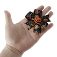 thumbnail image 4 of Unique Bargains 1 Pc Hair Clip Halloween Bow Pumpkin Hair Clips for Women Orange Purple, 4 of 5
