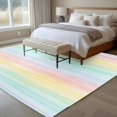 thumbnail image 4 of Colorful Striped Area Rugs 6'x9', Washable Small Throw Rugs for Kitchen Dining room, Farmhouse Vertical Striped Watercolor Indoor Outdoor Rug Non-Slip Low Pile Carpet Runner Reversible Floor Mats, 4 of 8