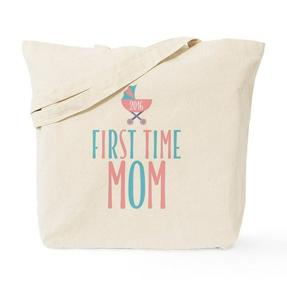 CafePress - First Time Mom Neutral Tote Bag - Unisex Canvas Tote Bag, Beige, 1-Piece