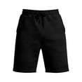 thumbnail image 5 of EOYWHK Khaki Shorts Men with Pockets Elastic Waist Drawstring Mens Khaki Shorts Soft Lightweight Breathable for Running Jogging Outdoor Black, Size L, 5 of 8