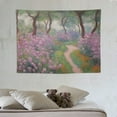 thumbnail image 4 of ONETECH  Tapestry Wall Hanging, Monet's Iris Garden At Giverny Bedspread Picnic Bedsheet Blanket Wall Art Tapestry, 4 of 7