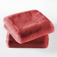 thumbnail image 2 of Home Soft Things Heavy Faux Fur 2 Piece Throw Pillow Cover Set - Coral spice - 20" x 20", 2 of 5