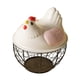thumbnail image 4 of Cesta de huevo de pollo Soporte de huevo fresco Contenedor de almacenamiento de huevo redondo rústico Encimera Cesta de recolección de huevos para Cuadrícula negra rosa, 4 of 8