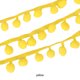 thumbnail image 5 of Billuyoard Adorno práctico y moderno para todas las necesidades de bricolaje Cinta con flecos de bola con adorno de pompones de 5 yardas fácil Decoración del hogar Amarillo, 5 of 6