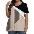 thumbnail image 1 of Camiseta de Manga Corta de Cuello en V Sólido Casual, Camisetas de Manga Corta para las Mujeres, 1 of 4