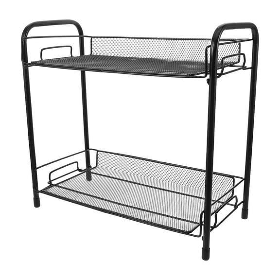 Supvox Modern Black Coffee Organizer Station Stainless Steel for Efficient Storage