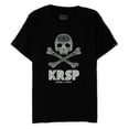 thumbnail image 1 of KRSP. Camiseta gráfica 3d de calavera y tibias cruzadas para hombre, negra, grande, 1 of 1