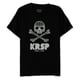 thumbnail image 1 of Camiseta gráfica 3D de calavera y tibias cruzadas KRSP negra mediana, 1 of 1